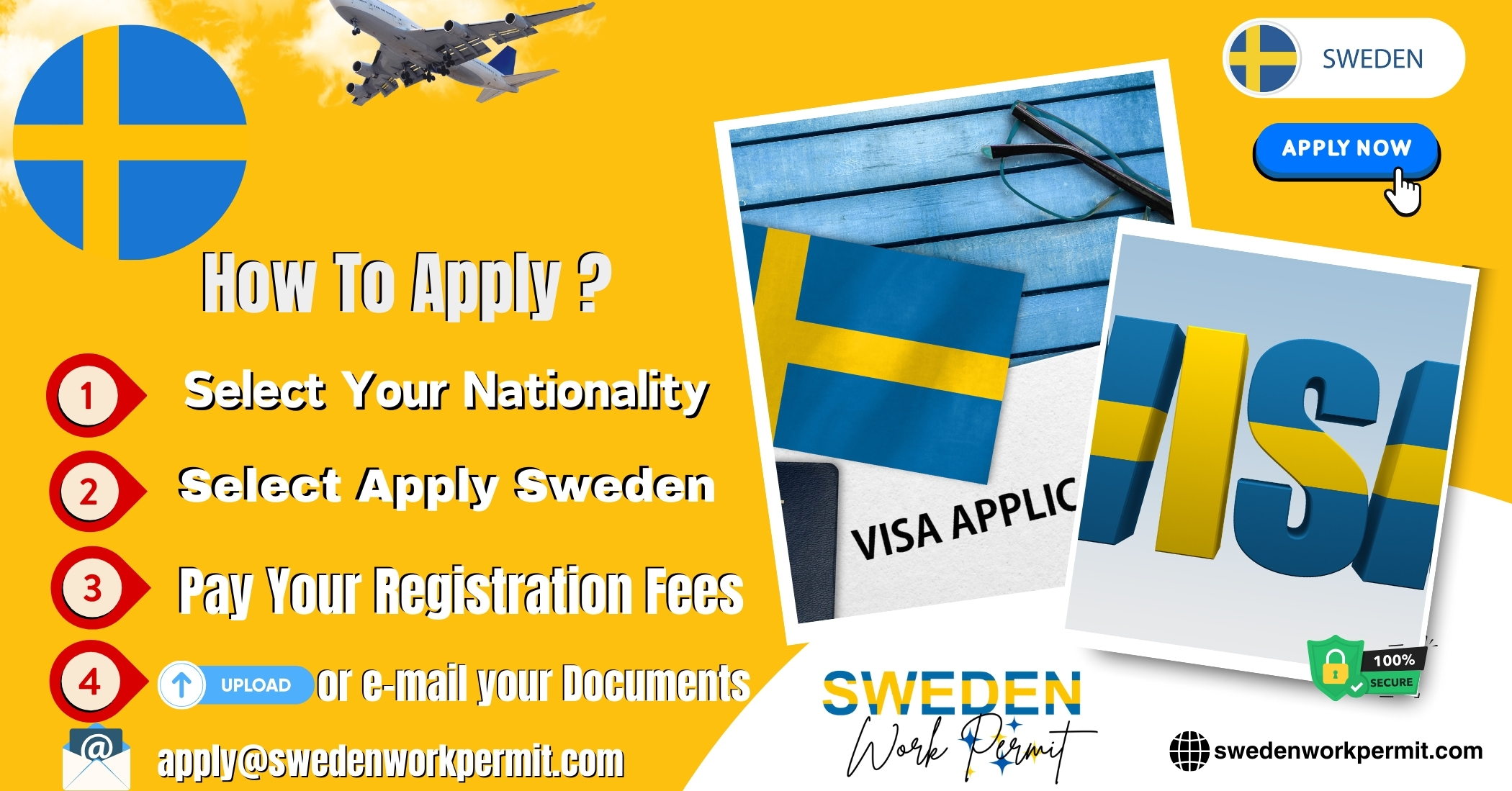 Sweden Work Permit Visa and Business Resident Visa Requirements for Citizens of China
